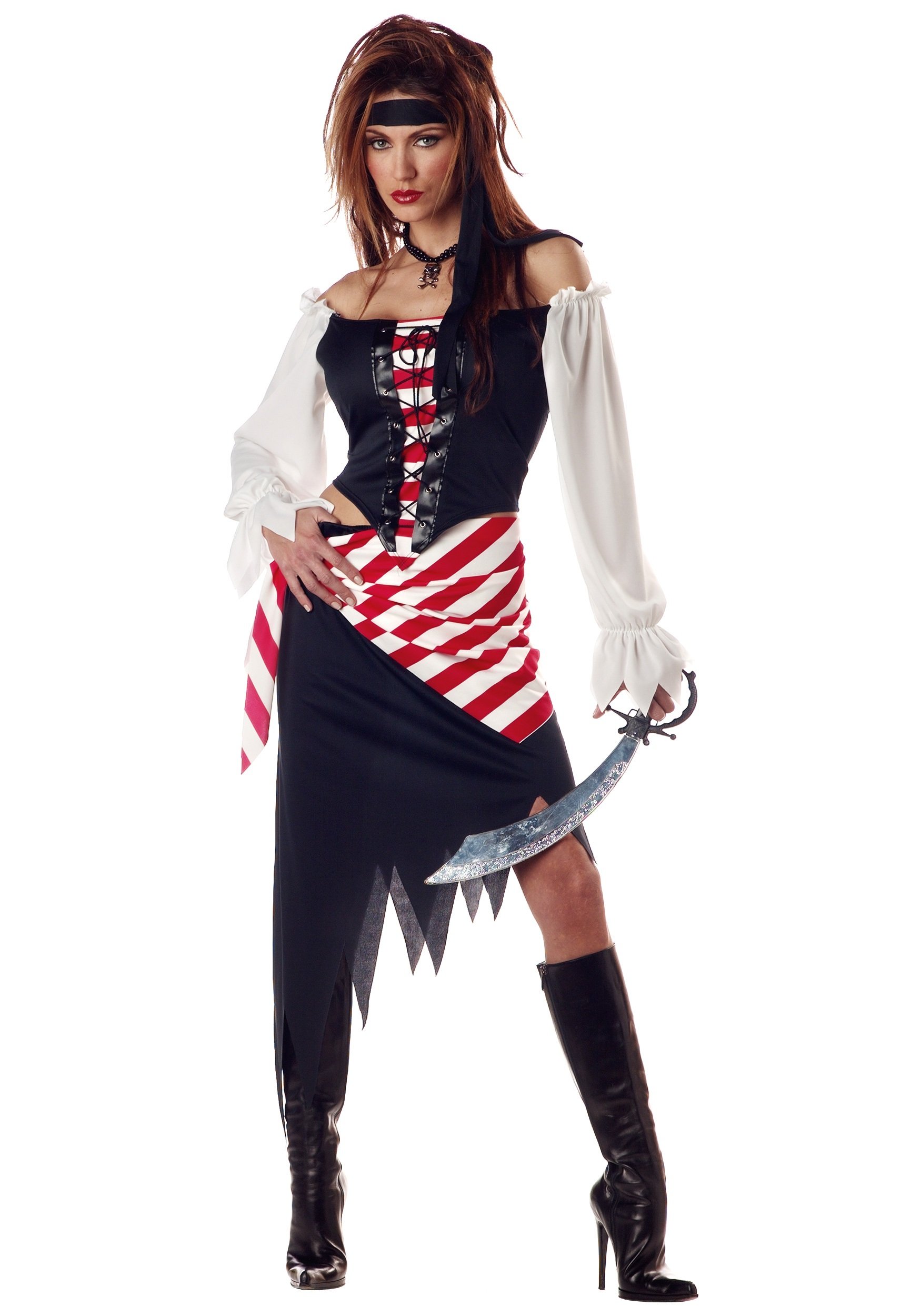 Woman Pirate Beauty Halloween Costume Alternate Back View