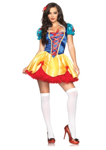 Women 2 Piece Halloween White Snow Dress