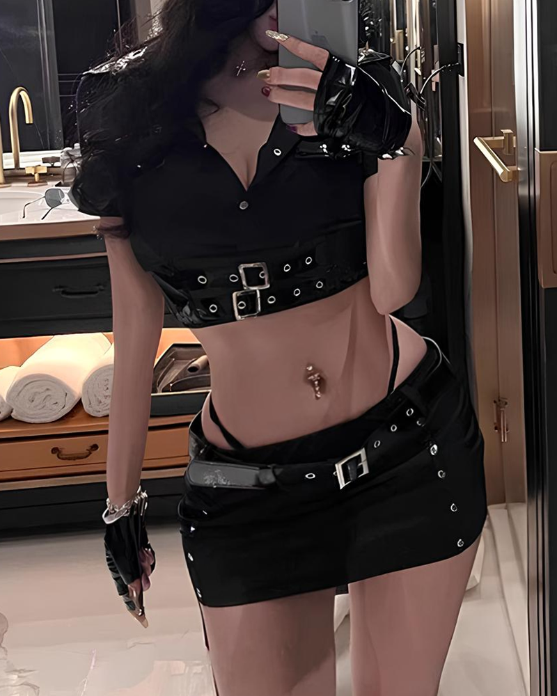 Police Officer Halloween Costume Lingerie Set view 3