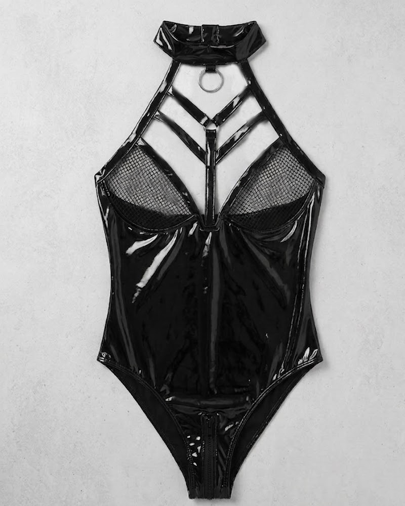 Witch Faux Leather Bodysuit view 2
